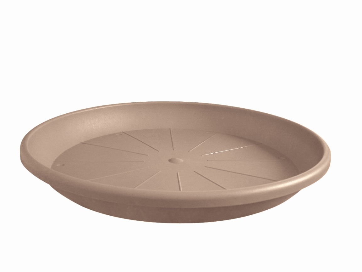 einfacher Untersetzer in der Farbe taupe